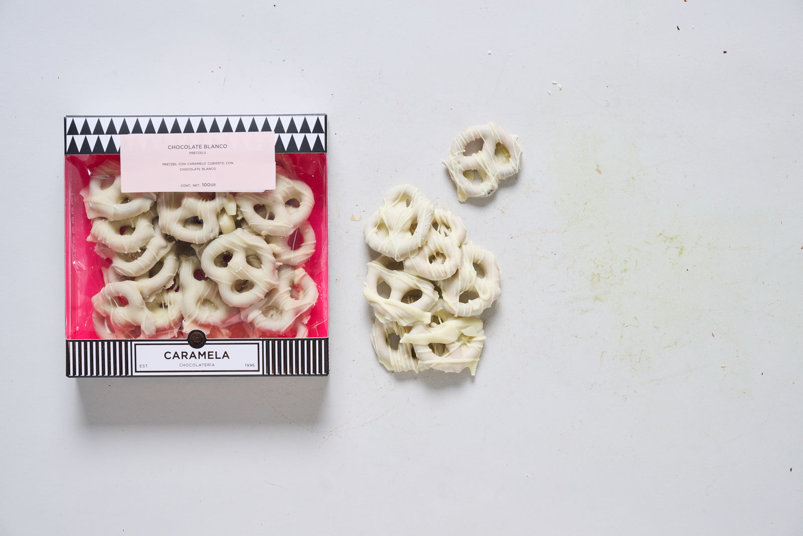 Chocolate Blanco - Pretzels Cubiertos Caramela®